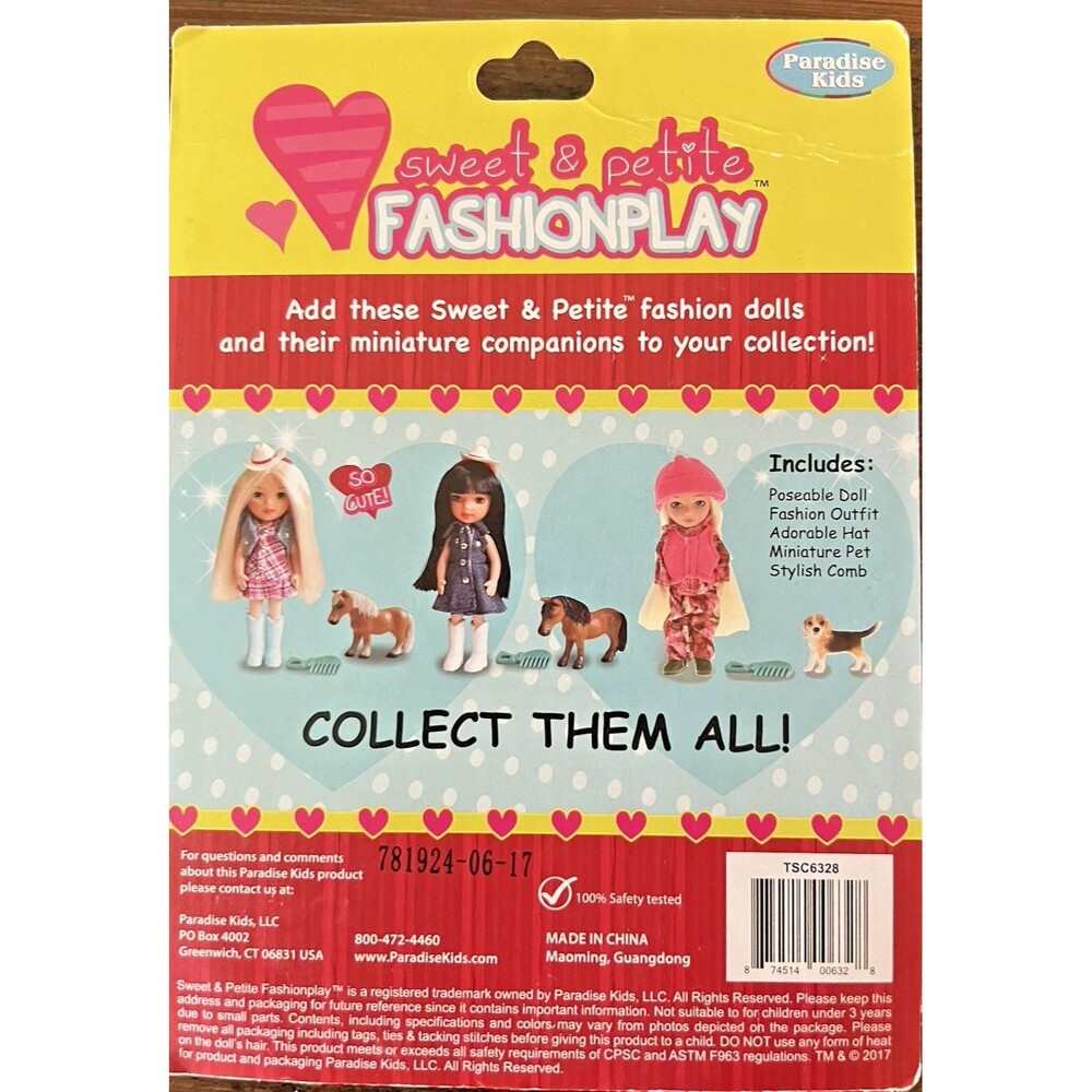 Sweet & Petite Fashionplay Doll & Horse Playset By Parade Kids New Blonde Hair - Picture 6 of 8